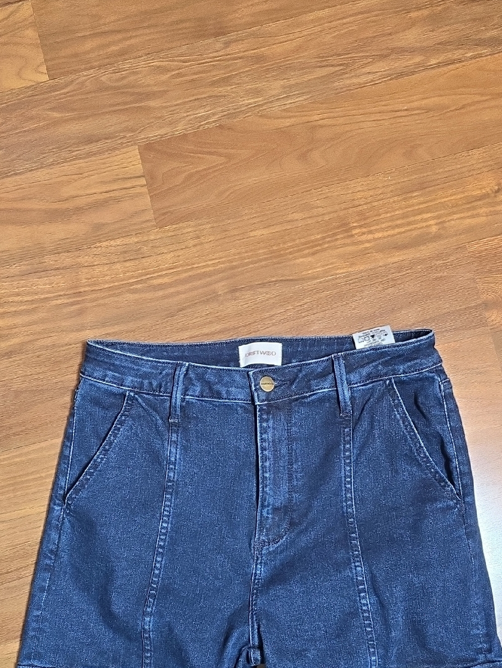 Driftwood Jeans 31 Blue Cargo High Rise Wide Leg Stretch Utility - Picture 2 of 10